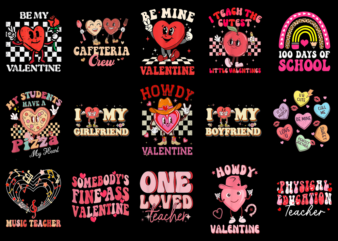 15 Groovy Valentine Shirt Designs Bundle P2, Groovy Valentine T-shirt, Groovy Valentine png file, Groovy Valentine digital file, Groovy Vale