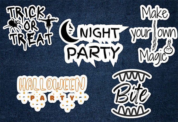 Halloween 21 Sticker Design Bundle