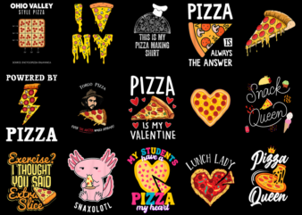 15 Pizza Shirt Designs Bundle P2, Pizza T-shirt, Pizza png file, Pizza digital file, Pizza gift, Pizza download, Pizza design