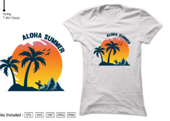 Aloha Summer t shirt vector