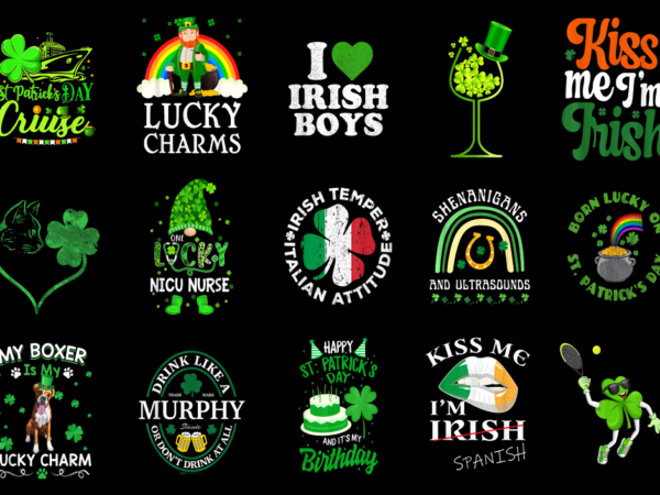 15 st. patrick’s day shirt designs bundle p2, st. patrick’s day t-shirt, st. patrick’s day png file, st. patrick’s day digital file, st. pat