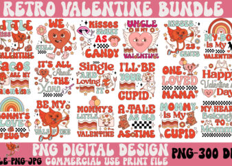 Valentine’s Retro Sublimation PNG Bundle,Retro Valentines Png Sublimation Bundle, Retro Valentine Valentines Valentines Bundle, Valentines D