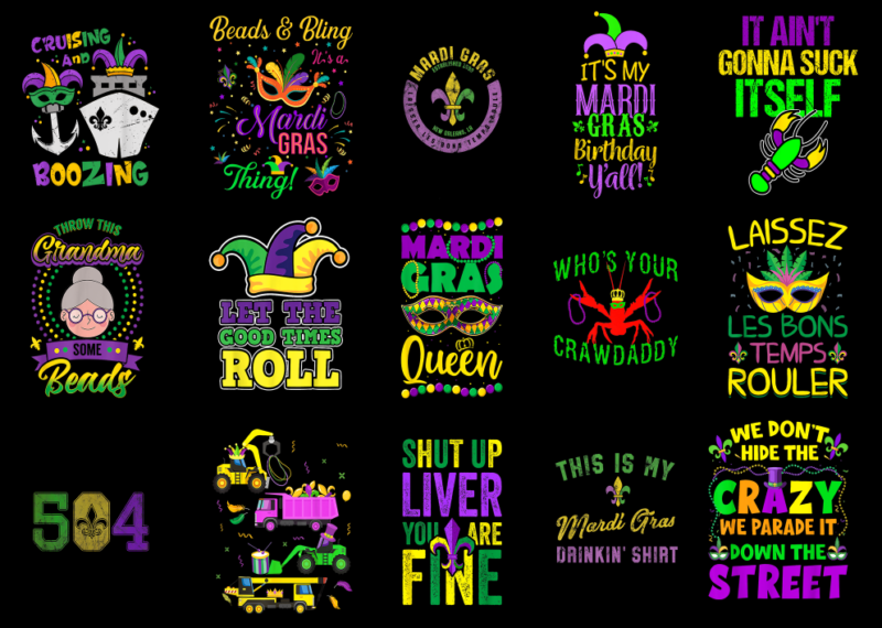 15 Mardi Gras Shirt Designs Bundle P20, Mardi Gras T-shirt, Mardi Gras png file, Mardi Gras digital file, Mardi Gras gift, Mardi Gras downlo