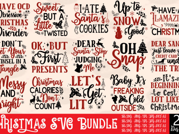 Christmas t-shirt designs bundle, 20 designs,on sell designs,christmas designs bundle,christmas svg design, christmas tree bundle, christmas