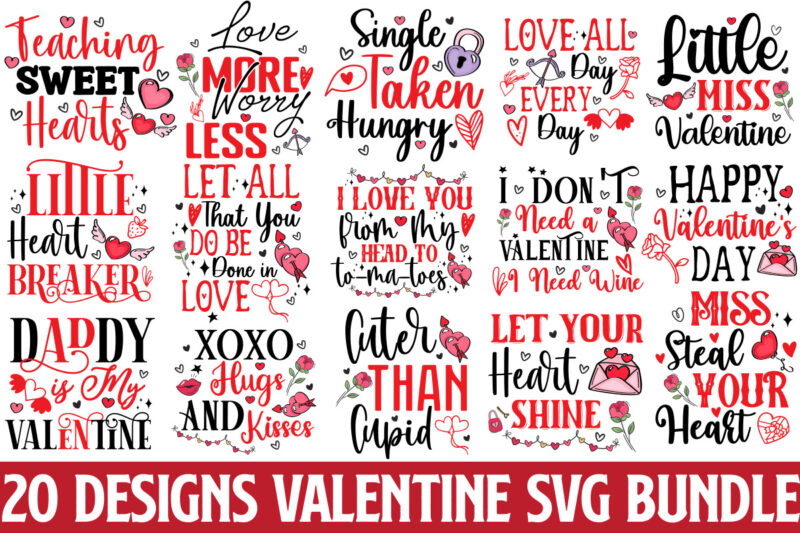 Valentine’s day t-shirt design bundle, happy valentine’s day t-shirt design, valentine svg bundle, valentine’s day sublimation png, love