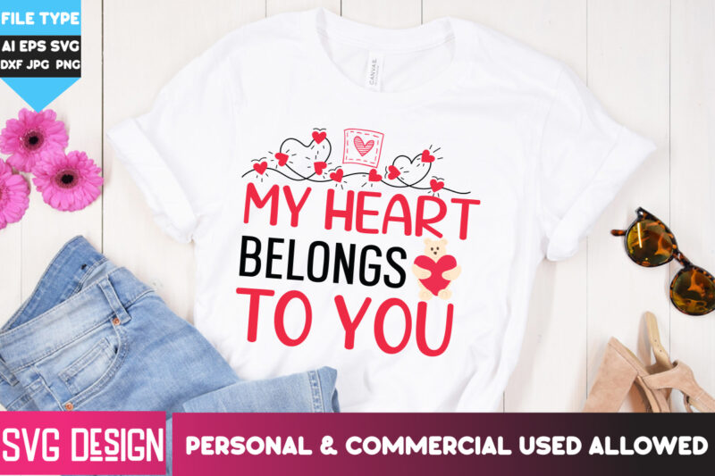 Valentine’s Day T-Shirt Design Bundle,Valentine’s Day SVG Bundle,Valentine T-Shirt Design, Valentine Quotes, Happy Valentine’s Day SVG