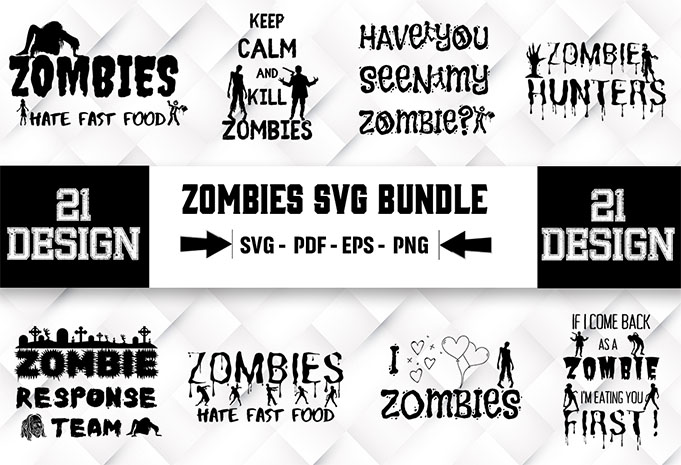 Zombies 21 SVG Bundle