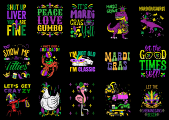 15 Mardi Gras Shirt Designs Bundle P23, Mardi Gras T-shirt, Mardi Gras png file, Mardi Gras digital file, Mardi Gras gift, Mardi Gras downlo