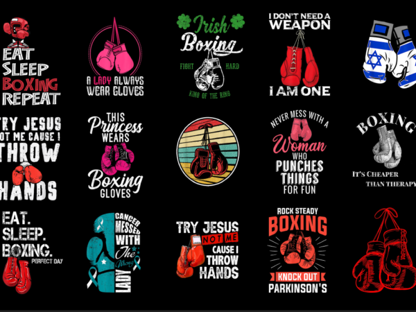 15 boxing shirt designs bundle p3, boxing t-shirt, boxing png file, boxing digital file, boxing gift, boxing download, boxing design
