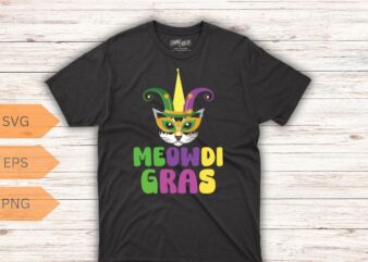 Show Me Your Kitties Mardi Gras Cat Shirt design vector, Show Me Your Kitties, Mardi Gras, Cat Shirt, cat lover, cat wear mardi gras mask