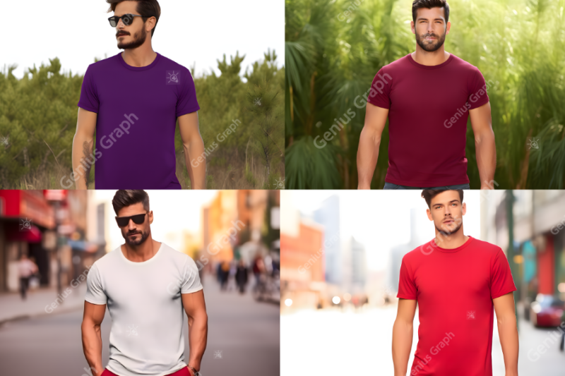 POD Marketing Man T-Shirt Mockup Bundle