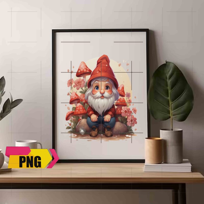 Valentine Gnomies Bundle Love With Heart Ballon Chibi Gnome 15 PNG 300 DPI AI