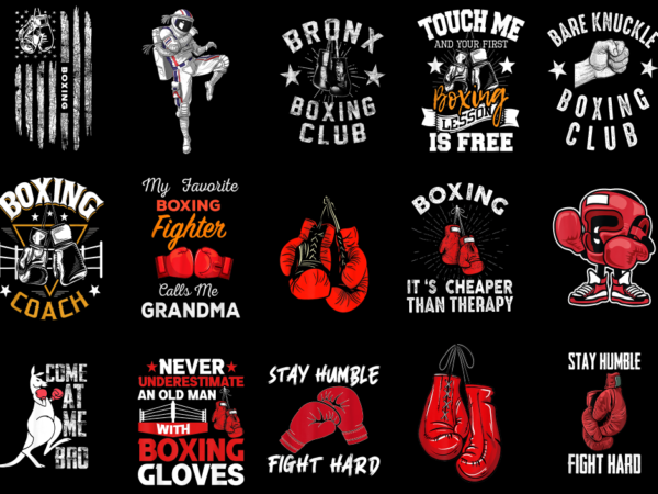 15 boxing shirt designs bundle p4, boxing t-shirt, boxing png file, boxing digital file, boxing gift, boxing download, boxing design