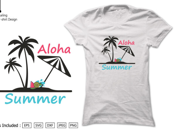 Aloha summer t shirt vector