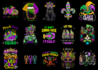 15 Mardi Gras Shirt Designs Bundle P4, Mardi Gras T-shirt, Mardi Gras png file, Mardi Gras digital file, Mardi Gras gift, Mardi Gras downloa