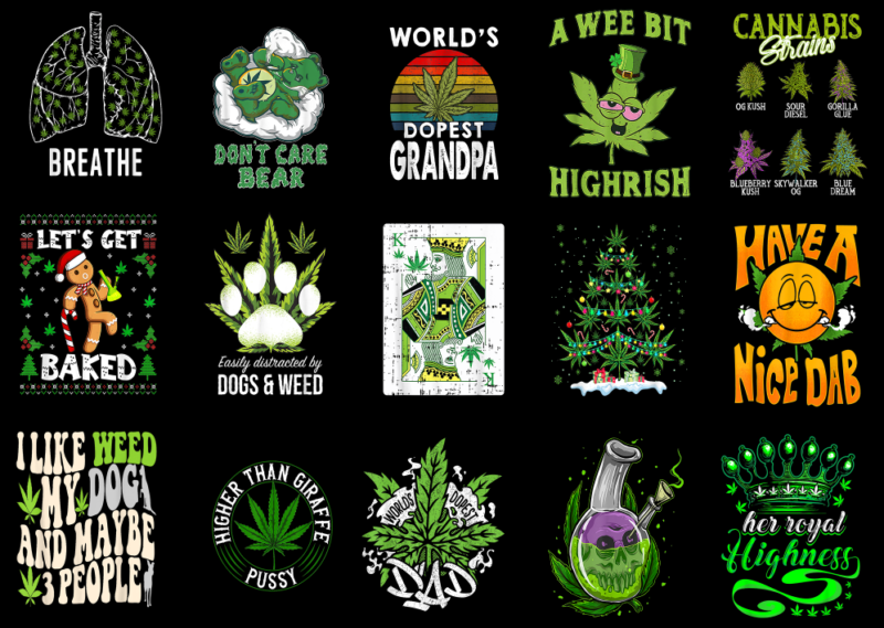 15 Weed Shirt Designs Bundle P4, Weed T-shirt, Weed png file, Weed digital file, Weed gift, Weed download, Weed design