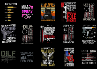 15 Gun Shirt Designs Bundle P4, Gun T-shirt, Gun png file, Gun digital file, Gun gift, Gun download, Gun design