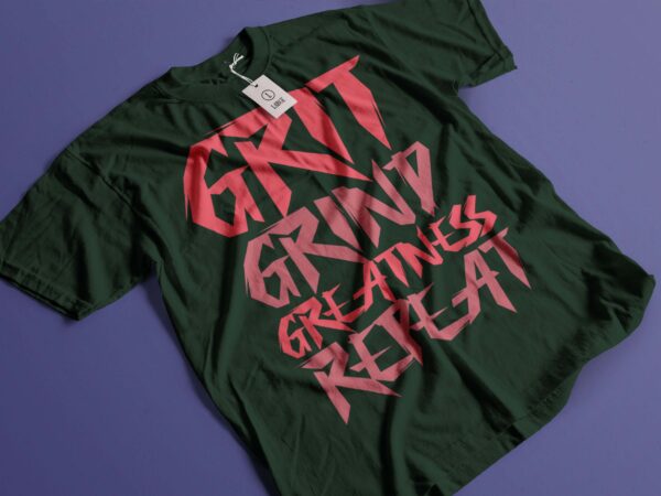 Grit grind greatness repeat gym motivation design