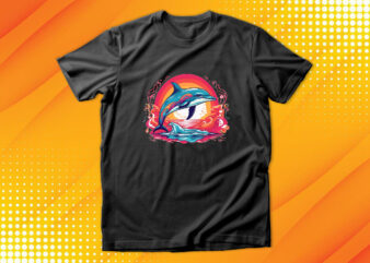 Dolphin t shirt vector illustration