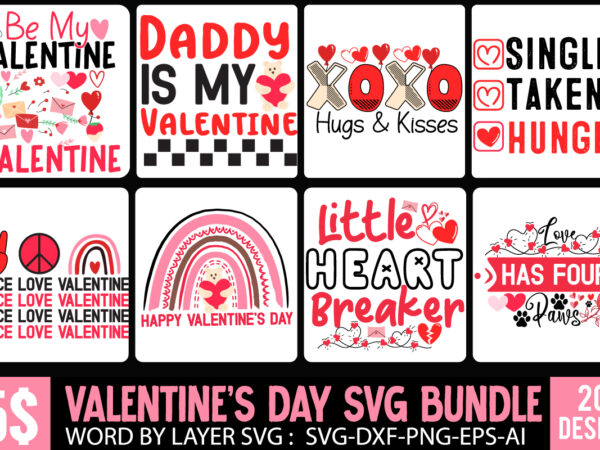 Valentine’s day svg bundle, happy valentine’s day t-shirt design , valentine quotes, new quotes, bundle svg, valentine day, love, retro vale