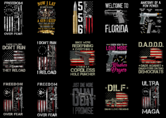 15 Gun Shirt Designs Bundle P5, Gun T-shirt, Gun png file, Gun digital file, Gun gift, Gun download, Gun design