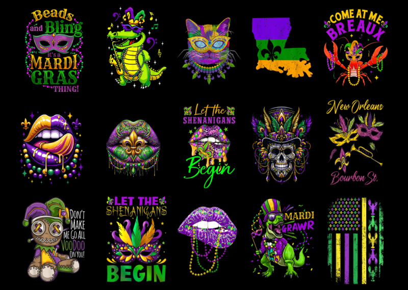 15 Mardi Gras Shirt Designs Bundle P5, Mardi Gras T-shirt, Mardi Gras png file, Mardi Gras digital file, Mardi Gras gift, Mardi Gras downloa