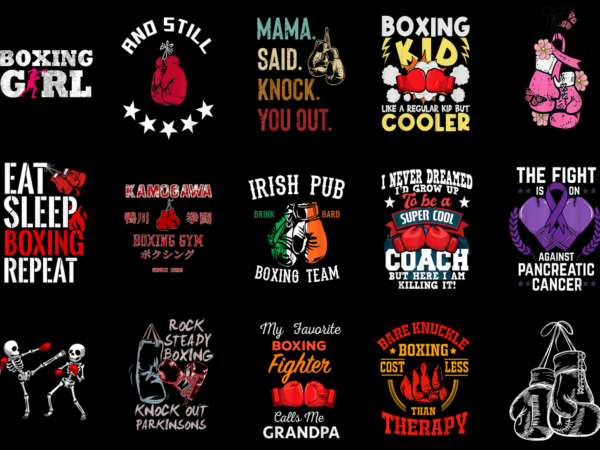 15 boxing shirt designs bundle p5, boxing t-shirt, boxing png file, boxing digital file, boxing gift, boxing download, boxing design