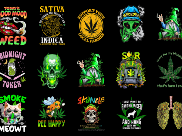 15 weed shirt designs bundle p5, weed t-shirt, weed png file, weed digital file, weed gift, weed download, weed design