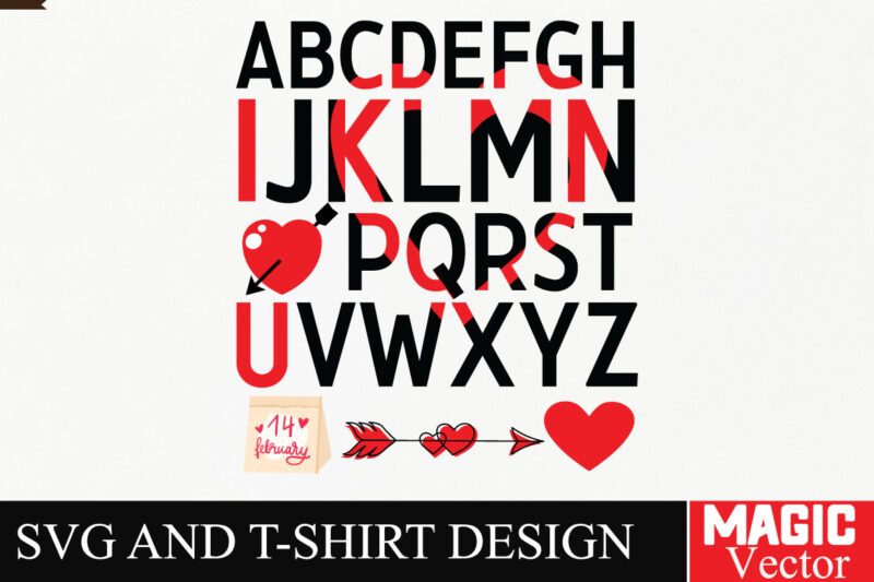 abcd SVG Design SVG Cut File,Valentine