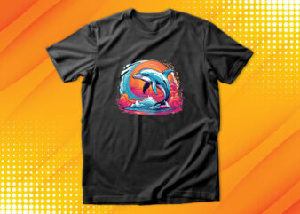 Dolphin t shirt vector illustration