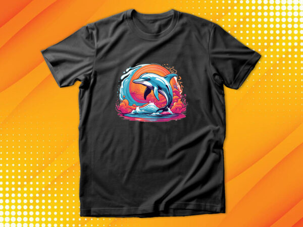 Dolphin t shirt vector illustration