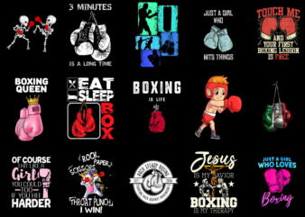 15 Boxing Shirt Designs Bundle P6, Boxing T-shirt, Boxing png file, Boxing digital file, Boxing gift, Boxing download, Boxing design