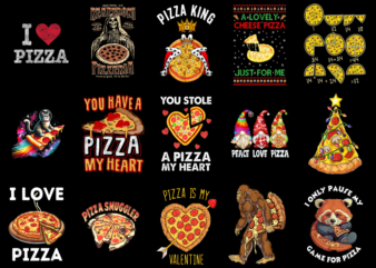 15 Pizza Shirt Designs Bundle P6, Pizza T-shirt, Pizza png file, Pizza digital file, Pizza gift, Pizza download, Pizza design