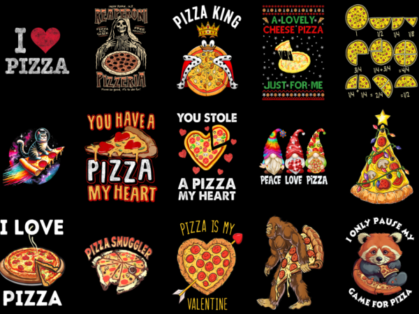 15 pizza shirt designs bundle p6, pizza t-shirt, pizza png file, pizza digital file, pizza gift, pizza download, pizza design