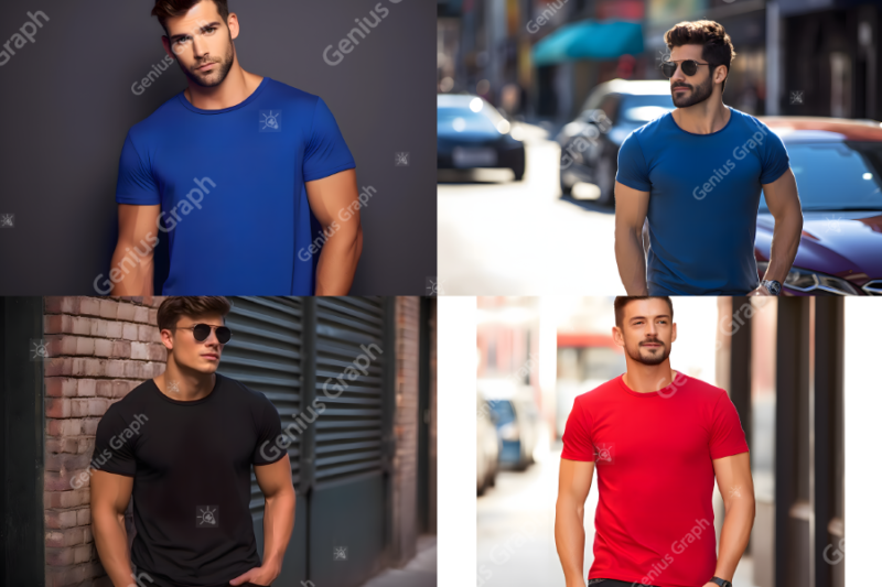 POD Marketing Man T-Shirt Mockup Bundle