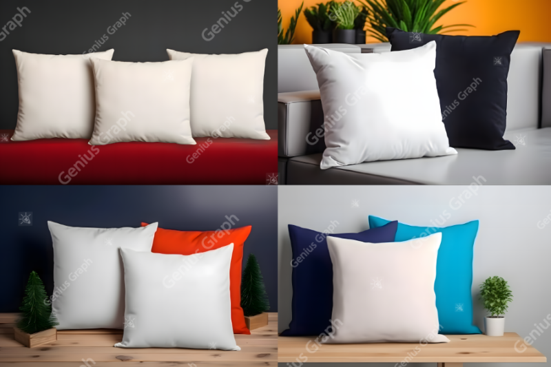 POD Marketing Throw Pillow Mockup Bundle