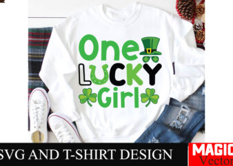 One lucky girl svg cut file,st.patrick's