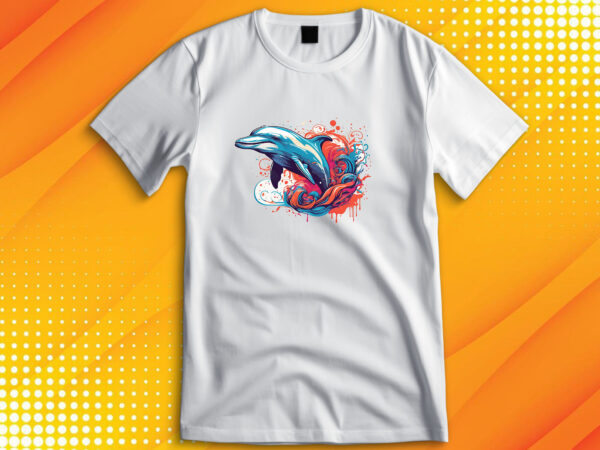 Dolphin t shirt vector illustration