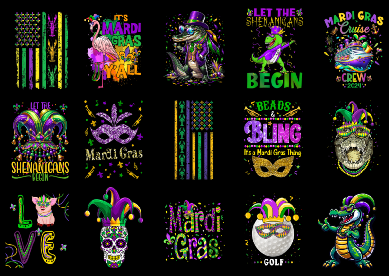 15 Mardi Gras Shirt Designs Bundle P7, Mardi Gras T-shirt, Mardi Gras png file, Mardi Gras digital file, Mardi Gras gift, Mardi Gras downloa