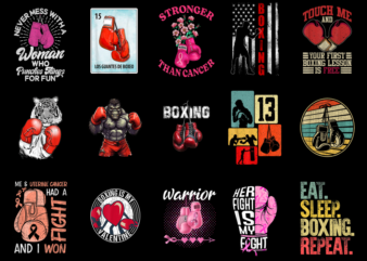 15 Boxing Shirt Designs Bundle P7, Boxing T-shirt, Boxing png file, Boxing digital file, Boxing gift, Boxing download, Boxing design