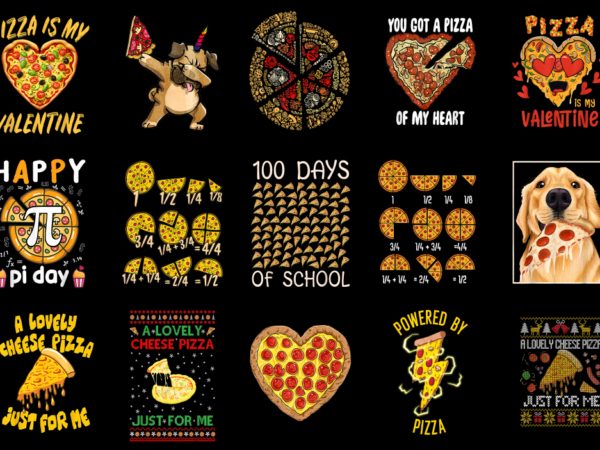 15 pizza shirt designs bundle p7, pizza t-shirt, pizza png file, pizza digital file, pizza gift, pizza download, pizza design