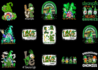 15 St. Patrick’s Day Gnome Shirt Designs Bundle P7, St. Patrick’s Day Gnome T-shirt, St. Patrick’s Day Gnome png file, St. Patrick’s Day Gn