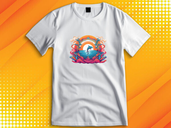 Dolphin t shirt vector illustration