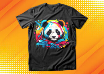 Panda t shirt illustration