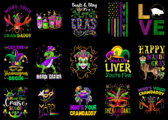 15 Mardi Gras Shirt Designs Bundle P8, Mardi Gras T-shirt, Mardi Gras png file, Mardi Gras digital file, Mardi Gras gift, Mardi Gras downloa