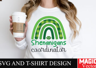 Shenanigans Coordinator SVG Cut File,St.Patrick’s t shirt template vector