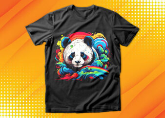 Panda t shirt illustration