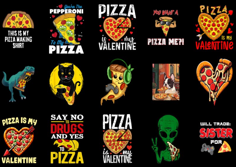 15 Pizza Shirt Designs Bundle P9, Pizza T-shirt, Pizza png file, Pizza digital file, Pizza gift, Pizza download, Pizza design