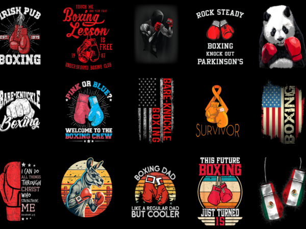 15 boxing shirt designs bundle p9, boxing t-shirt, boxing png file, boxing digital file, boxing gift, boxing download, boxing design