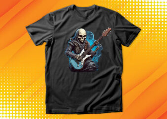 Ghost Skull Playing Guitar